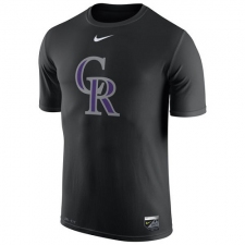 MLB Colorado Rockies Nike Authentic Collection Legend Logo 1.5 Performance T-Shirt - Black