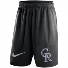 MLB Men's Colorado Rockies Nike Black Dry Fly Shorts