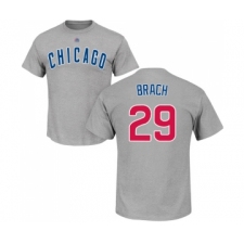 Baseball Chicago Cubs #29 Brad Brach Gray Name & Number T-Shirt