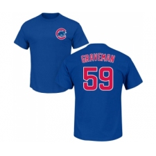 Baseball Chicago Cubs #59 Kendall Graveman Royal Blue Name & Number T-Shirt