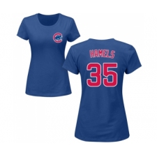 Baseball Women's Chicago Cubs #35 Cole Hamels Royal Blue Name & Number T-Shirt