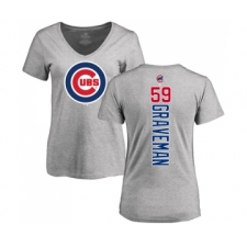 Baseball Women's Chicago Cubs #59 Kendall Graveman Ash Backer T-Shirt