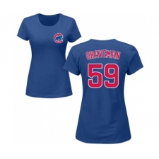 Baseball Women's Chicago Cubs #59 Kendall Graveman Royal Blue Name & Number T-Shirt