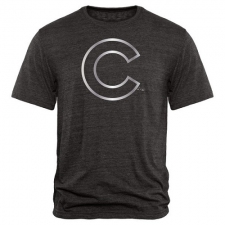MLB Chicago Cubs Fanatics Apparel Platinum Collection Tri-Blend T-Shirt - Grey