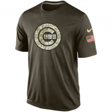 MLB Chicago Cubs Nike Olive Salute To Service KO Performance T-Shirt
