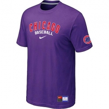 MLB Men's Chicago Cubs Nike Practice T-Shirt - Purple