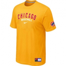 MLB Men's Chicago Cubs Nike Practice T-Shirt - Yellow