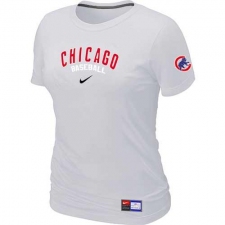 MLB Women's Chicago Cubs Nike Practice T-Shirt - White