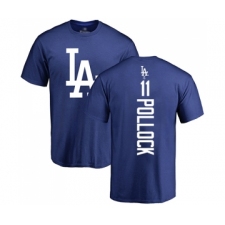 Baseball Los Angeles Dodgers #11 A. J. Pollock Royal Blue Backer T-Shirt