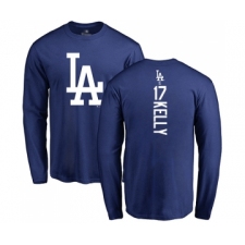 Baseball Los Angeles Dodgers #17 Joe Kelly Royal Blue Backer Long Sleeve T-Shirt