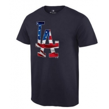 MLB Men's Los Angeles Dodgers Navy Banner Wave T-Shirt