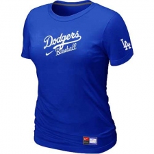 MLB Women's Los Angeles Dodgers Nike Practice T-Shirt - Blue