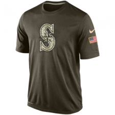 MLB Men's Seattle Mariners Nike Olive Salute To Service KO Performance T-Shirt