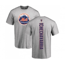 Baseball New York Mets #25 Adeiny Hechavarria Ash Backer T-Shirt