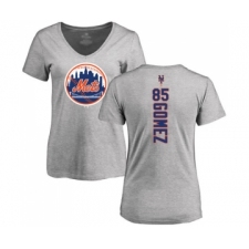 Baseball Women's New York Mets #85 Carlos Gomez Ash Backer T-Shirt