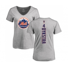 MLB Women's Nike New York Mets #4 Lenny Dykstra Ash Backer T-Shirt