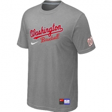 MLB Men's Washington Nationals Nike Practice T-Shirt - Grey