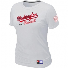 MLB Women's Washington Nationals Nike Practice T-Shirt - White
