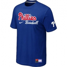 MLB Men's Philadelphia Phillies Nike Practice T-Shirt - Blue