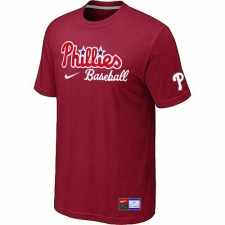 MLB Men's Philadelphia Phillies Nike Practice T-Shirt - Red