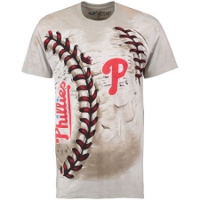 MLB Philadelphia Phillies Hardball Tie-Dye T-Shirt - Cream