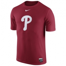 MLB Philadelphia Phillies Nike Authentic Collection Legend Logo 1.5 Performance T-Shirt - Red