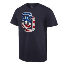 MLB Men's San Diego Padres Navy Banner Wave T-Shirt
