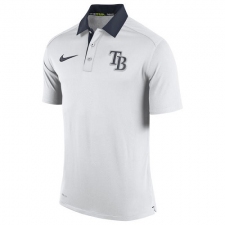 MLB Men's Tampa Bay Rays Nike White Authentic Collection Dri-FIT Elite Polo