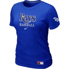 MLB Women's Tampa Bay Rays Nike Practice T-Shirt - Blue