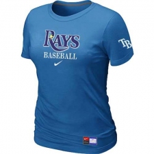 MLB Women's Tampa Bay Rays Nike Practice T-Shirt - Light Blue