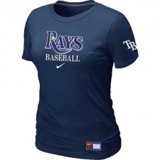 MLB Women's Tampa Bay Rays Nike Practice T-Shirt - Navy