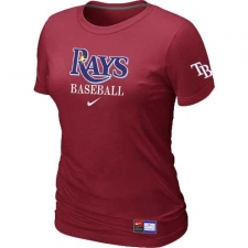MLB Women's Tampa Bay Rays Nike Practice T-Shirt - Red