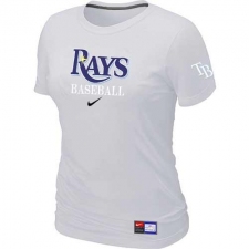 MLB Women's Tampa Bay Rays Nike Practice T-Shirt - White