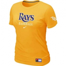 MLB Women's Tampa Bay Rays Nike Practice T-Shirt - Yellow