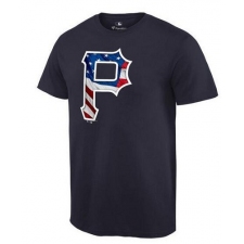 MLB Men's Pittsburgh Pirates Navy Banner Wave T-Shirt