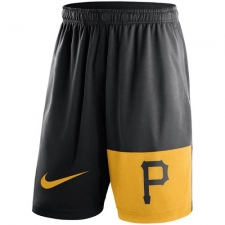 MLB Men's Pittsburgh Pirates Nike Black Cooperstown Collection Dry Fly Shorts