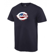 MLB Men's Cincinnati Reds Navy Banner Wave T-Shirt