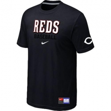 MLB Men's Cincinnati Reds Nike Practice T-Shirt - Black