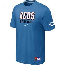 MLB Men's Cincinnati Reds Nike Practice T-Shirt - Light Blue
