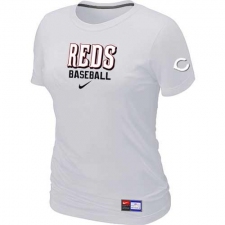 MLB Women's Cincinnati Reds Nike Practice T-Shirt - White
