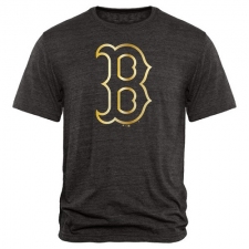 MLB Boston Red Sox Fanatics Apparel Gold Collection Tri-Blend T-Shirt - Grey