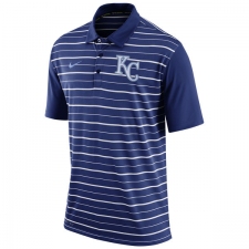 MLB Men's Kansas City Royals Nike Royal Dri-FIT Stripe Polo