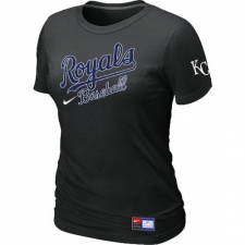 MLB Women's Kansas City Royals Nike Practice T-Shirt - Black