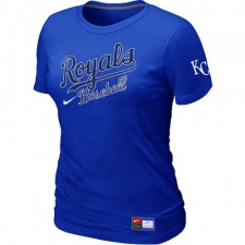 MLB Women's Kansas City Royals Nike Practice T-Shirt - Blue