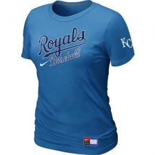 MLB Women's Kansas City Royals Nike Practice T-Shirt - Light Blue