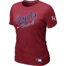 MLB Women's Kansas City Royals Nike Practice T-Shirt - Red