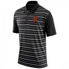 MLB Men's San Francisco Giants Nike Black Dri-FIT Stripe Polo