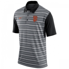 MLB Men's San Francisco Giants Nike Gray Dri-FIT Stripe Polo
