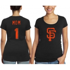MLB San Francisco Giants Majestic Threads Women's Mother's Day #1 Mom T-Shirt - Black