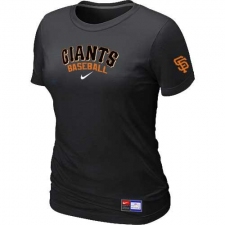 MLB Women's San Francisco Giants Nike Practice T-Shirt - Black